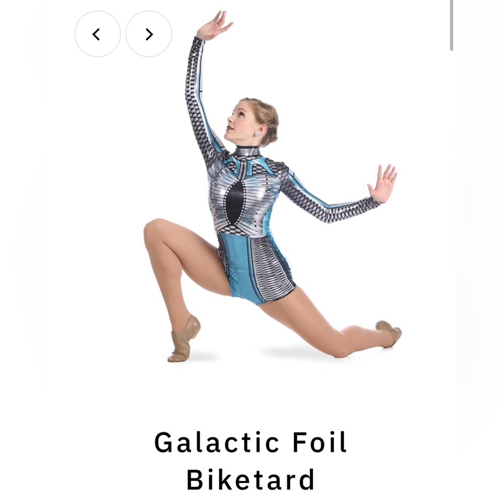 Alexandra Galactic Foil Biketard - size Youth 12